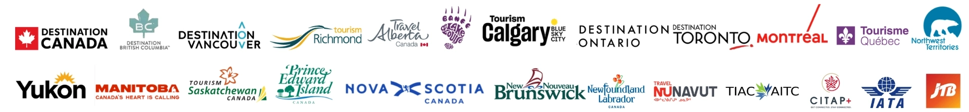 JTB group and IATA related logos